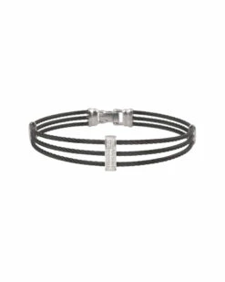 ALOR 14K Diamond Cable Bracelet Women Bracelets Grey