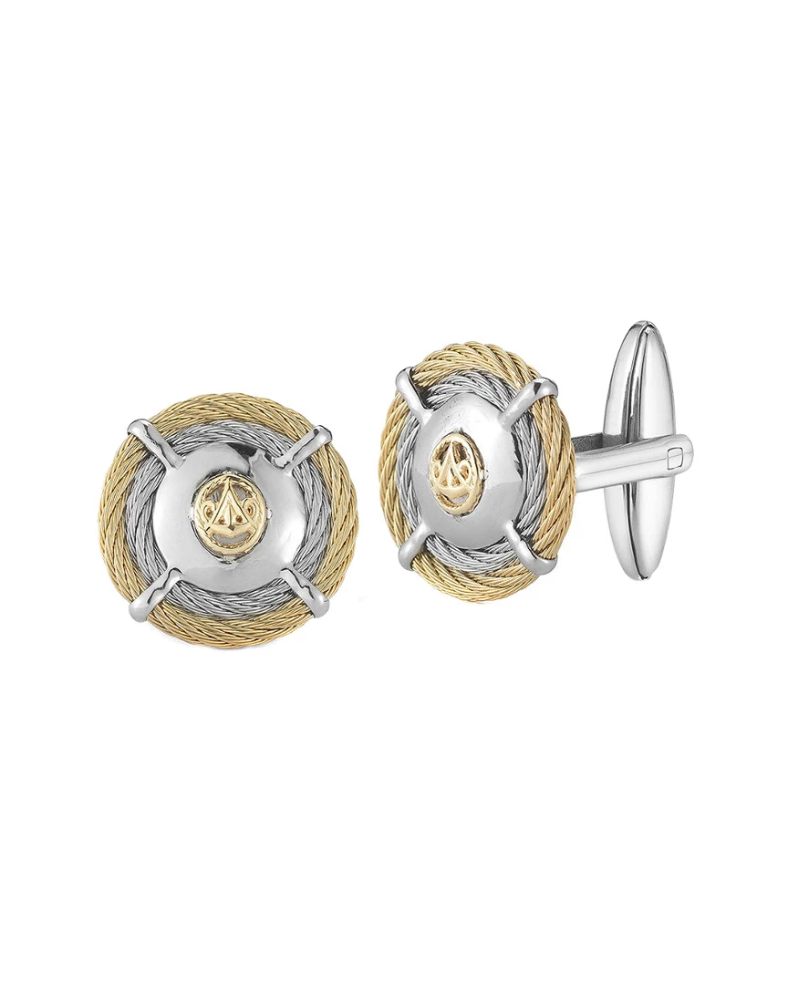 ALOR 18K Cable Cufflinks Men Cufflinks & Tie Bars