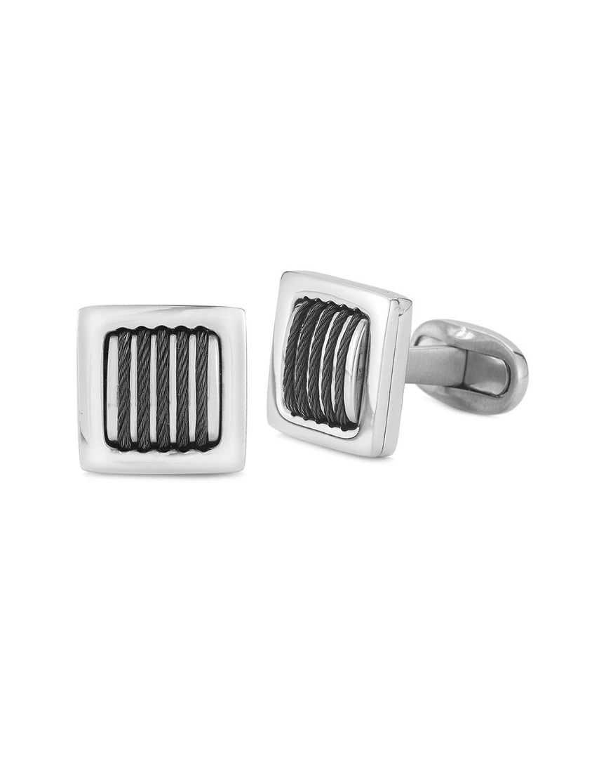 ALOR Stainless Steel Cable Cufflinks Men Cufflinks & Tie Bars