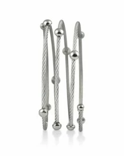 ALOR Classique Stainless Steel Cable Bangle Bracelet Women Bracelets