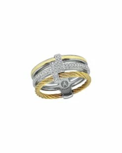 ALOR Classique 18K 0.38 Ct. Tw. Diamond Cable Ring Women Rings
