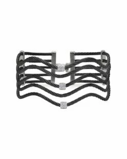 ALOR Noir 18K 0.20 Ct. Tw. Diamond Cable Bracelet Women Bracelets