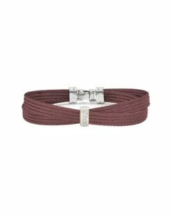 ALOR Classique 18K 0.16 Ct. Tw. Diamond Cable Bracelet Women Bracelets