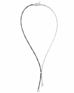 ALOR Noir 18K & Stainless Steel 0.18 Ct. Tw. Diamond Necklace Women Necklaces