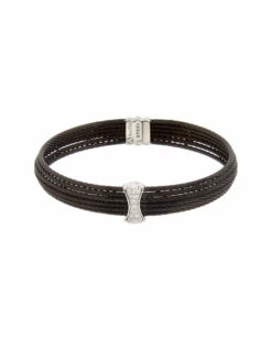 ALOR Noir 18K 0.12 Ct. Tw. Diamond Bracelet Women Bracelets
