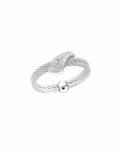 ALOR Classique 18K & Stainless Steel 0.16 Ct. Tw. Diamond Ring Women Rings