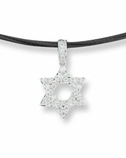 ALOR Noir 18K & Stainless Steel 0.28 Ct. Tw. Diamond Necklace Women Necklaces