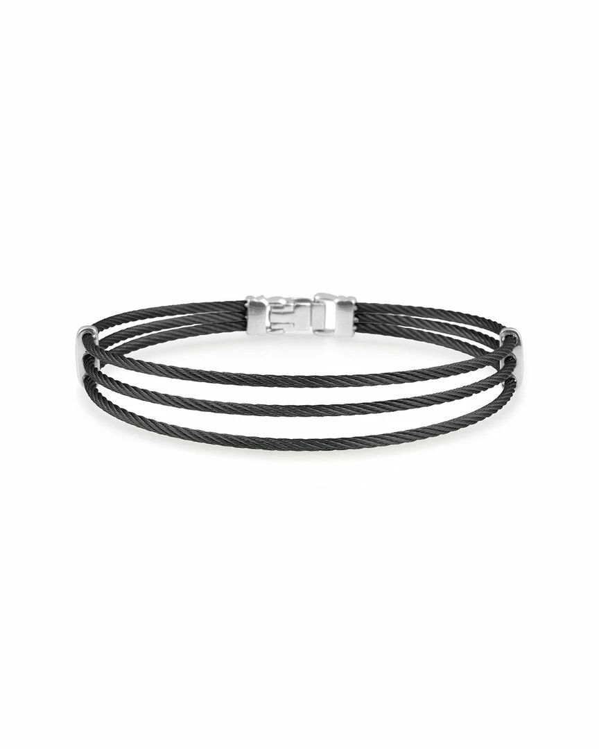 ALOR Noir Stainless Steel Cable Bracelet Women Bracelets