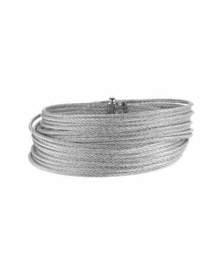 ALOR Classique Grey Cable Wrap Bangle Women Bracelets