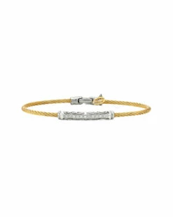 ALOR Classique 18K 0.10 Ct. Tw. Diamond Bangle Women Bracelets