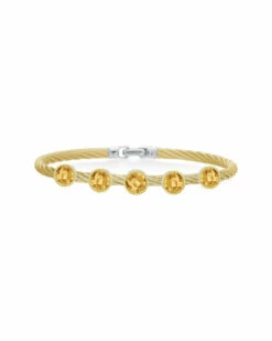 ALOR 18K & Citrine Cable Bangle Women Bracelets