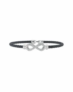 ALOR Noir 14K 0.23 Ct. Tw. Diamond Bangle Women Bracelets