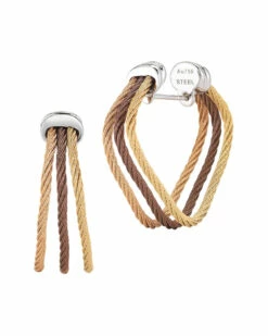 ALOR Classique 18K & Stainless Steel Cable Earrings Women