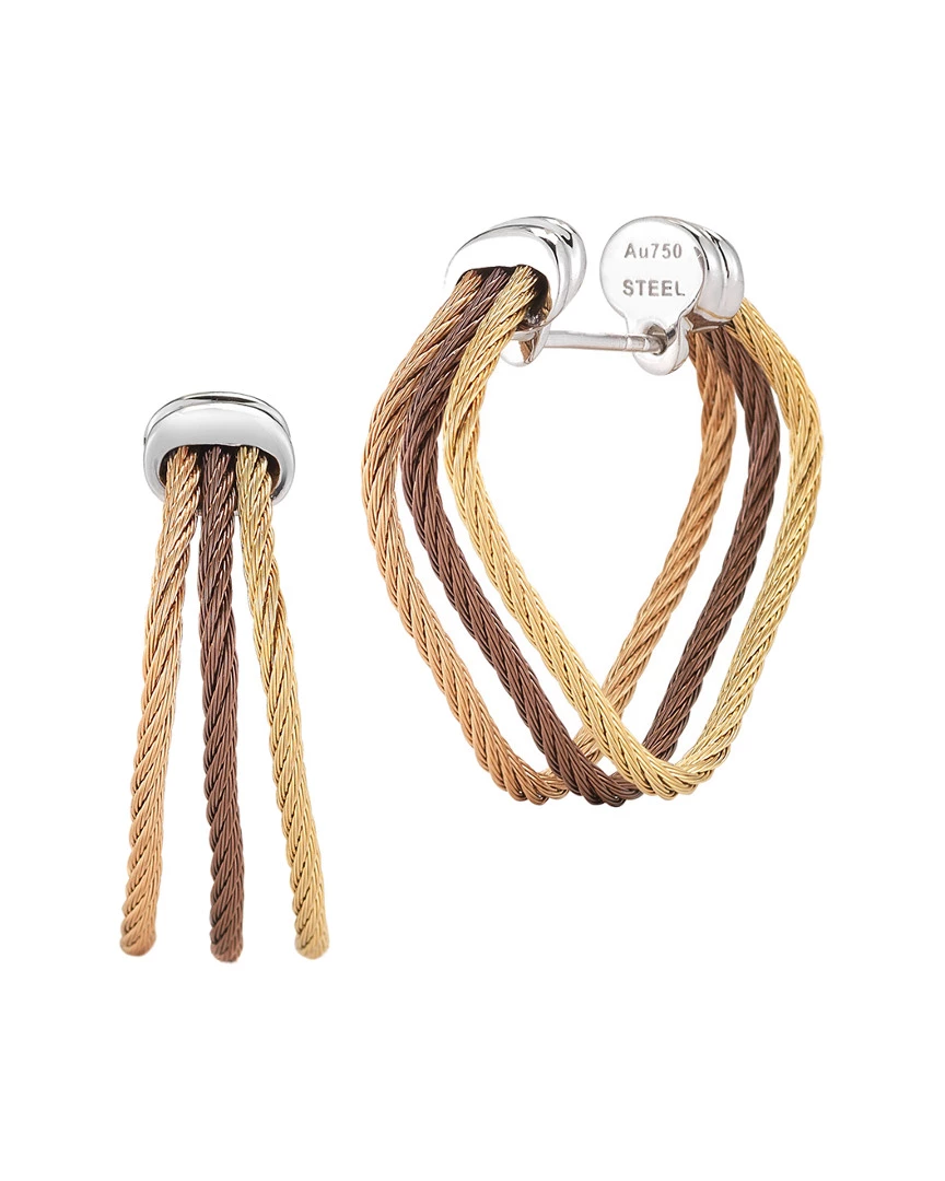 ALOR Classique 18K & Stainless Steel Cable Earrings Women