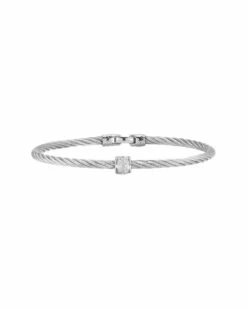 ALOR Classique 18K & Stainless Steel Diamond Bangle Women Bracelets