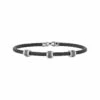 ALOR Noir 18K & Stainless Steel 0.16 Ct. Tw. Diamond Bangle Women Bracelets