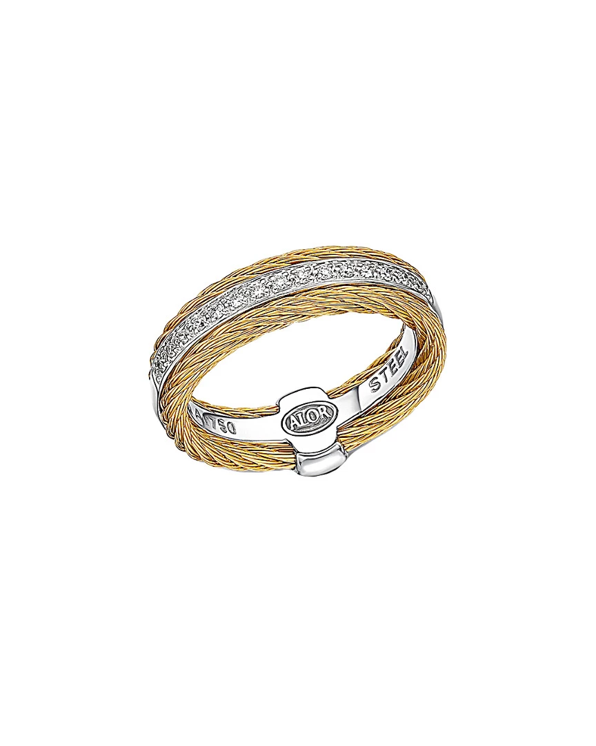 ALOR Classique 18K 0.12 Ct. Tw. Diamond Ring Women Rings