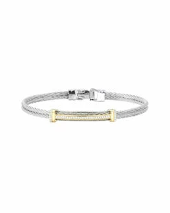 ALOR Classique 18K 0.18 Ct. Tw. Diamond Bangle Women Bracelets