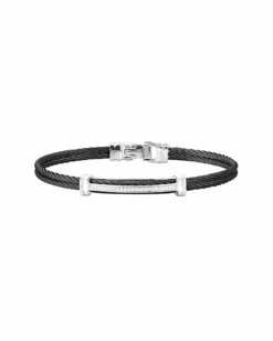 ALOR Noir 18K 0.18 Ct. Tw. Diamond Bangle Women Bracelets