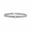 ALOR Classique 18K & Stainless Steel Diamond Cable Bangle Bracelet Women Bracelets