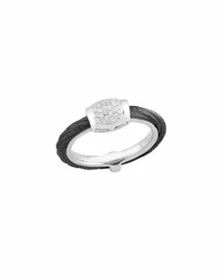 ALOR Noir 18K 0.14 Ct. Tw. Diamond Ring Women Rings