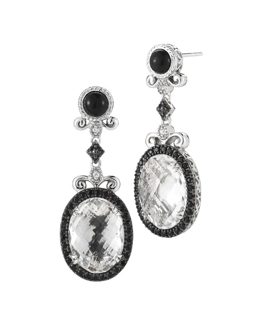 DeLatori By ALOR Silver 22.00 Ct. Tw. Gemstone & Crystal Drop Earrings Women
