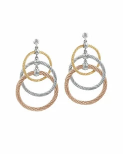 ALOR 18K 0.01 Ct. Tw. Diamond Earrings Women