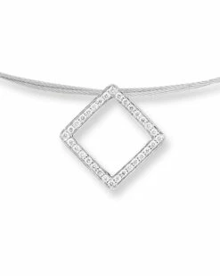 ALOR 18K 0.50 Ct. Tw. Diamond Cable Necklace Women Necklaces