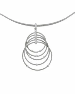 ALOR 18K 0.50 Ct. Tw. Diamond Cable Necklace Women Necklaces