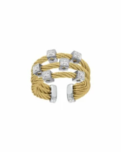 ALOR 14K 0.05 Ct. Tw. Diamond Ring Women Rings Yellow