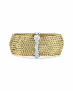 ALOR Classique 18K 0.19 Ct. Tw. Diamond Bangle Bracelet Women Bracelets
