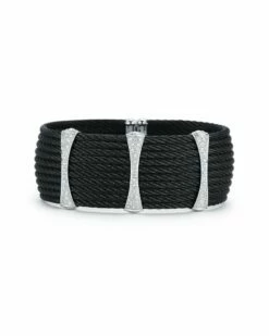ALOR Noir 18K 0.32 Ct. Tw. Diamond Bangle Bracelet Women Bracelets