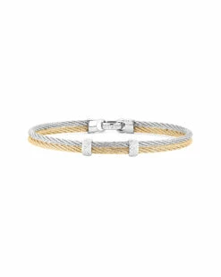 ALOR Classique 18K 0.17 Ct. Tw. Diamond Bangle Bracelet Women Bracelets